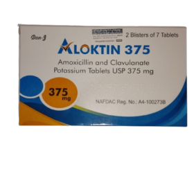 Amoxicillin  and Clavulanate 375mg (Aloktin)